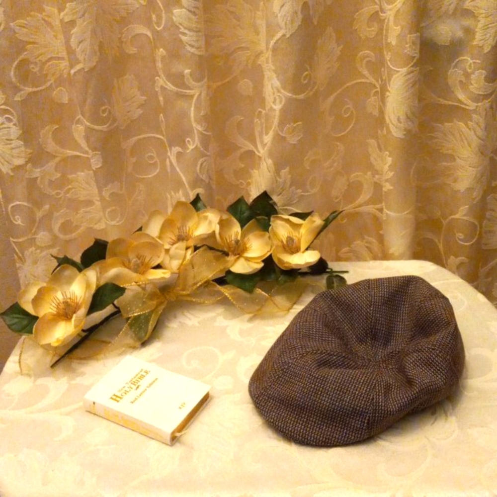 U.S. POLO ASSN. Brown and Cream, Tan, Tweed Newsboy Hat | Gatsby Hat | Golf Hat